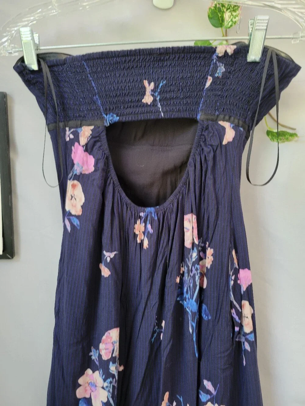 Free People Rosie Posie Floral Midi Dress Midnight Combo S